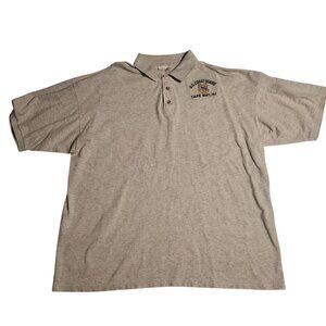 US Coast Guard Cape May NJ Polo Shirt USCG Gray Embroidered Mens 2XL VGC